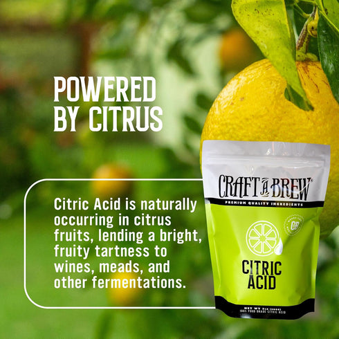 2 lb Craft A Brew - Citric Acid - Food Grade - For At Home Brewing, Winemaking, Baking & Flavoring - For Wines, Meads