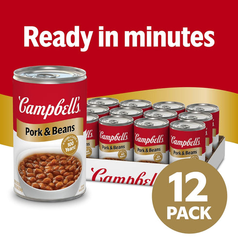19.75 Oz 12) Campbell's Pork and Beans, Can (Case