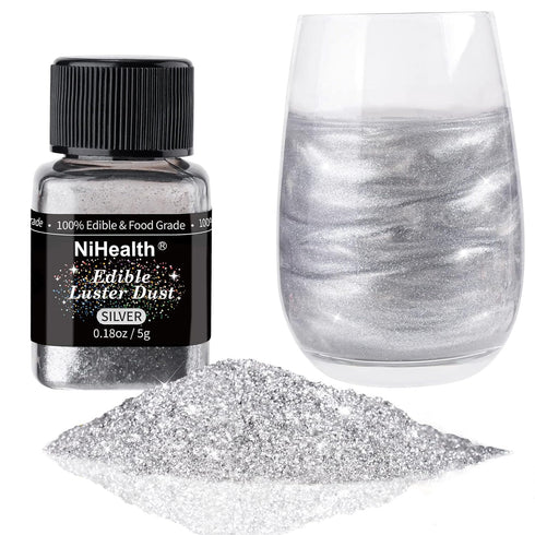 NiHome Edible Food-Grade Glimmer Powder Glitter Luster Dust Food Decorating Sprinkle Dust