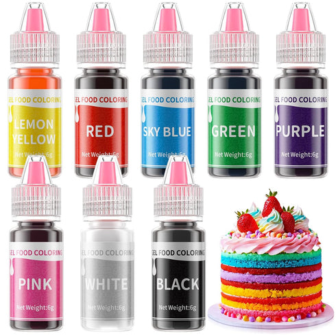 Gel Food Coloring Set - 8 Colors Concentrated Gel Based Food Color