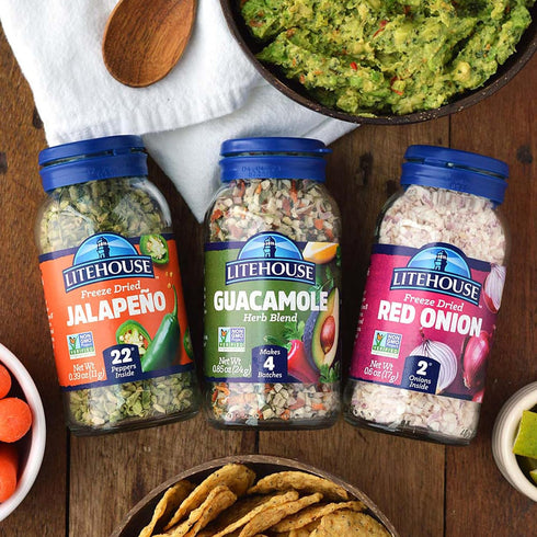 2 0.60 4-Pack Litehouse Freeze Dried Red Onion - Substitute for Fresh Red Onion, Jar Equal to Red Onion Fresh, Organic