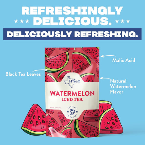 Packets 8 5 Packets (16-Count) HTeaO Watermelon Black Tea Makes Gallons of Naturally Sweet Tea in Minutes Large Tea