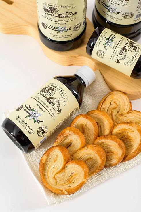 Back to Basics – All Natural Pure Vanilla Extract – 8 oz Mexican Vanilla for Cooking, Baking, Dessert Making