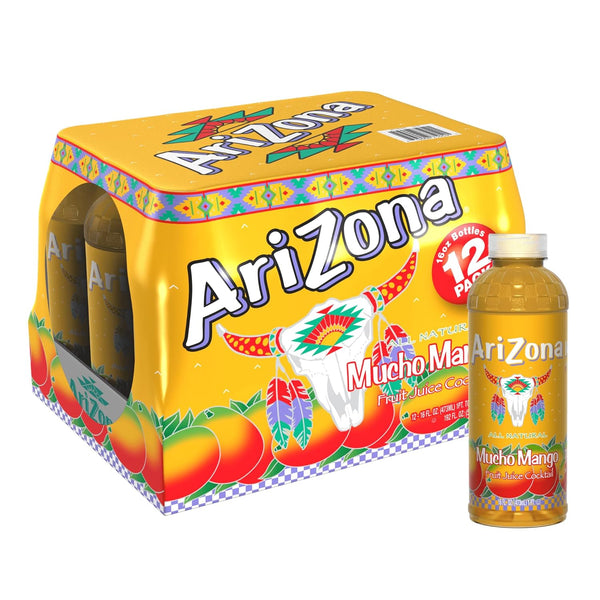AriZona Mucho Mango - Fruit Juice Cocktail - 16 Fl Oz (Pack
