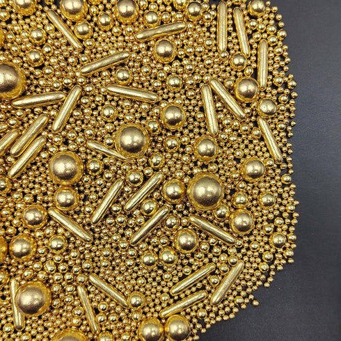 120g/4.23oz Gold Sprinkles Pearl Sugar Candy Mix Size Baking Cake Decorations Cupcake Toppers Cookie Decorating Wedding