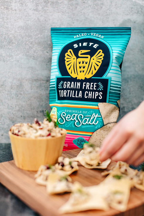 5 (Pack 6) Siete Tortilla Chips | Grain free | Gluten Free Chips | Paleo & Vegan Snacks | Non GMO | Sea Salt, Ounce