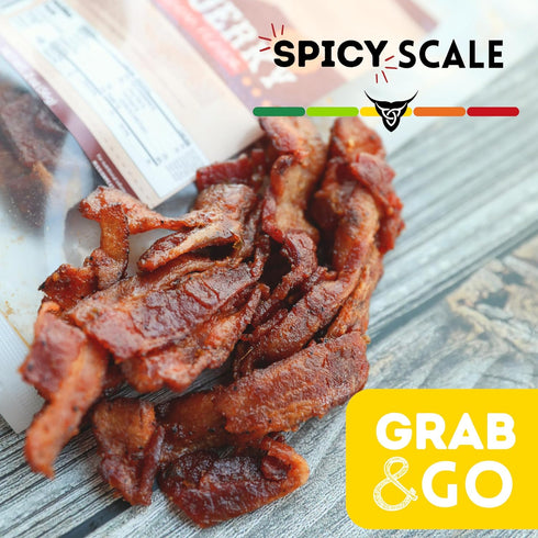 Mission Meats Candied Bacon Jerky (Sriracha) - Delicious Savory & Sweet Snack, Gluten Free, 2oz (Pack of 3)