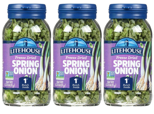 Litehouse Freeze Dried Spring Onion, Organic, Non-GMO, Gluten-Free, 0.23 Ounce, 3-Pack