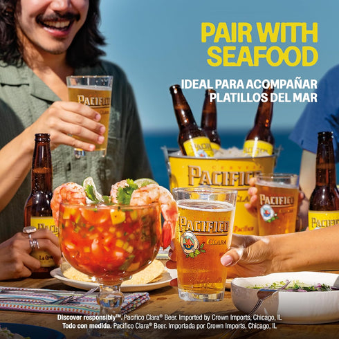 Pacifico 12 12 oz 4.4% Clara Beer, pk, cans, ABV