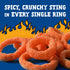 Andy Capp's 2 oz Beer Battered Flavored Onion Flavored Rings Baked Oat and Corn Snacks, Hot