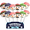 Sweetzo Snowman Jelly Lollipops, Individually Wrapped Gummy Christmas Candy, Holiday Stocking Stuffers
