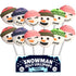 Sweetzo Snowman Jelly Lollipops, Individually Wrapped Gummy Christmas Candy, Holiday Stocking Stuffers