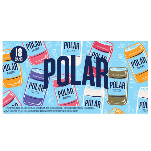 Pack, 12 oz 18 pack Polar Seltzer Water Sampler Variety fl cans