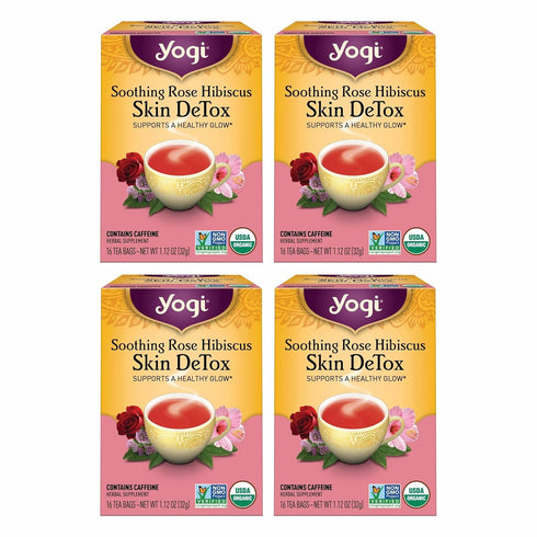 Yogi Tea Soothing Rose Hibiscus Skin DeTox Tea - 16 Tea Bags