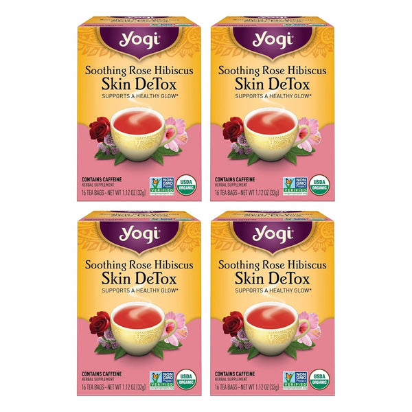 Yogi Tea Soothing Rose Hibiscus Skin DeTox Tea - 16 Tea Bags