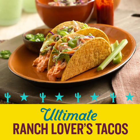 10 5.4 oz (Pack 6) Old El Paso Stand 'N Stuff Taco Shells, Zesty Ranch, Gluten Free Crunchy Corn Taco Shells, Ct