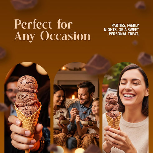 (2) 5 2 (2 Pack, Triple Scoop - Premium Chocolate Ice Cream Mix For Ice Cream Maker. Simple, Easy, Delicious. From