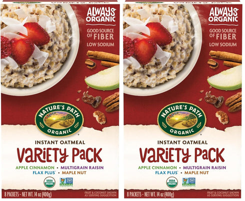 Nature's Path Organic Variety Pack Instant Oatmeal, 14 oz (Pack of 2),