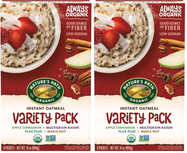 Nature's Path Organic Variety Pack Instant Oatmeal, 14 oz (Pack of 2),