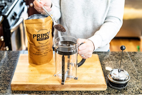 2 French Press Specialty Coffee, Coarse Ground, Primos Coffee Co (Medium Roast, Bags)