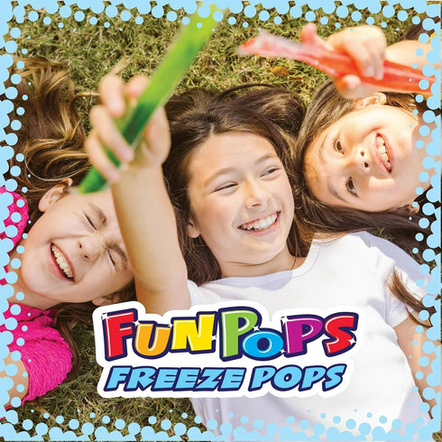 Pack, 2 oz, 48 Count FunPops Freeze Pops, Refreshing Fat Free Popsicles, Variety Box