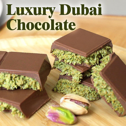3.5 Oz Ceres Gourmet Handmade Dubai Chocolate Pistachio Bar Square Authentic Handmade, Perfect for Every Occasion