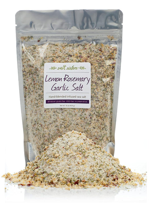 s.a.l.t. sisters Lemon Rosemary Garlic Salt | All-Natural, Gluten Free, MSG Free,