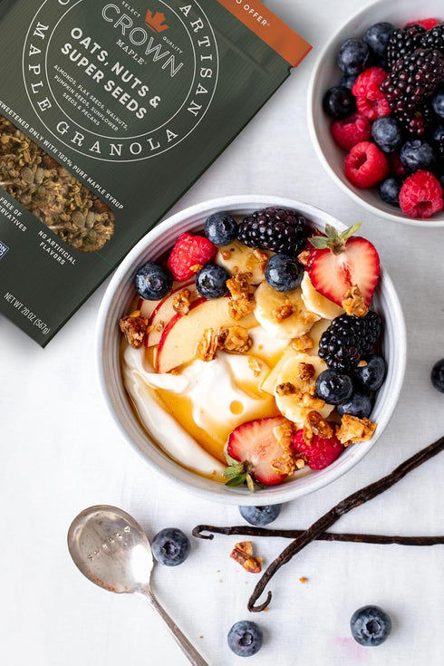 20 Oz Crown Maple Organic Artisan Maple Granola Oats, Nuts & Super Seeds