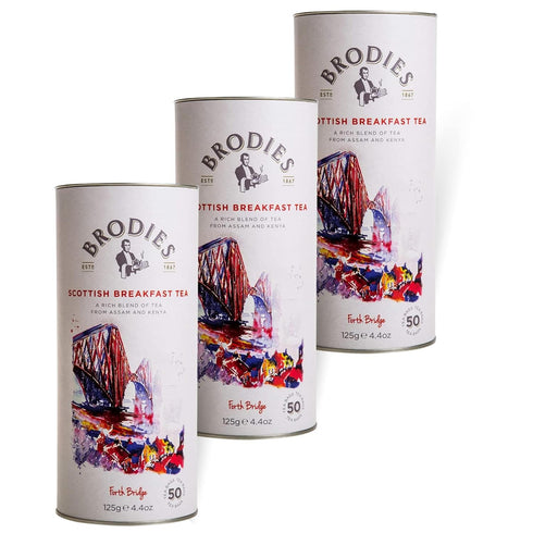 Brodies Tea, Scottish Breakfast Tea, Black Tea Imported from Scotland, Canister of