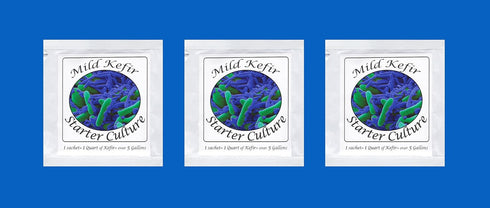 Pack (3 Kefir Starter Cultures - of Freeze-Dried Culture Sachets For Creamy and Mild Milk Kefir sachets)