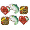 BakersDozenToGo Hooked on You Fishing Valentine- 6 Crunchy Decorated Shortbread Cookies Individually Wrapped