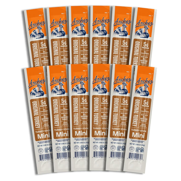 Archer Jerky Mini Turkey Jerky Sticks - All Natural Turkey Sticks, Meat