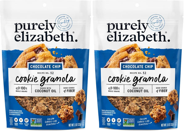 Purely Elizabeth Cookie Granola Choc Chip 11 OZ (Pack of 2)