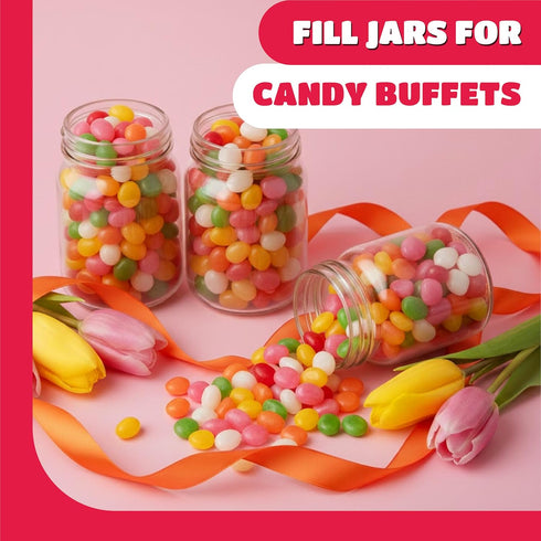 2 Pack Jelly Beans - Pound - Chewy Candy - Assorted Fruit Flavors - Bulk Jelly Beans for Buffets, Snacking, Gift