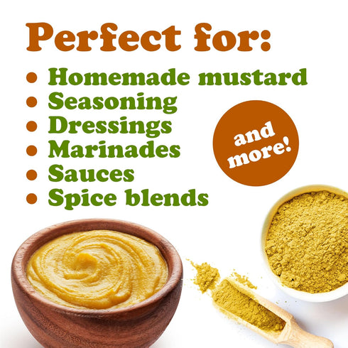 2 Food to Live Ground Yellow Mustard Seeds, Pounds All-Natural, Vegan Spice for Flavorful Cooking and Seasoning
