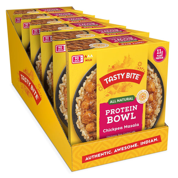 Tasty Bite Indian Style Chickpeas & Rice Bowl, 8.8 Ounce, Pack of