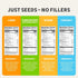 4 Pack) ELLAS FLATS Variety All Seed Savory Crisps All Natural, Gluten Free, Good Source of Protein, High Fiber, Vegan