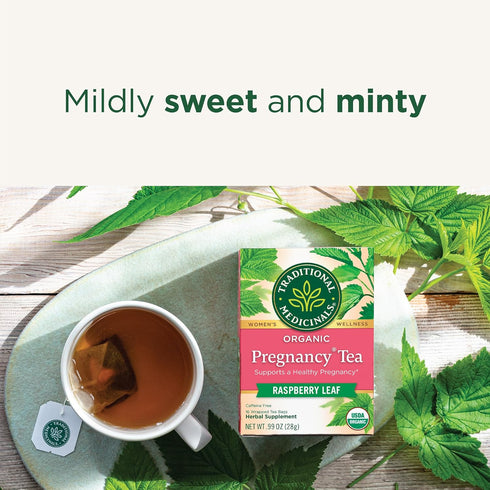 96 (6 Pack) Traditional Medicinals Tea, Organic Pregnancy Tea, Supports a Healthy Pregnancy, Raspberry Leaf, Kosher