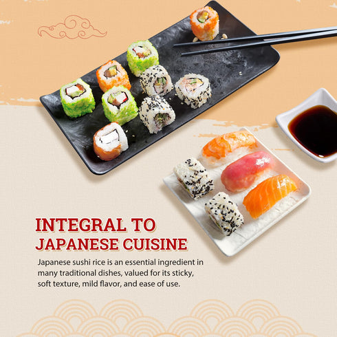 52USA 2 (32 Sushi Rice Pound Ounce), Premium Short Grain Rice, White Sticky Rice for Sushi and Japanese Food