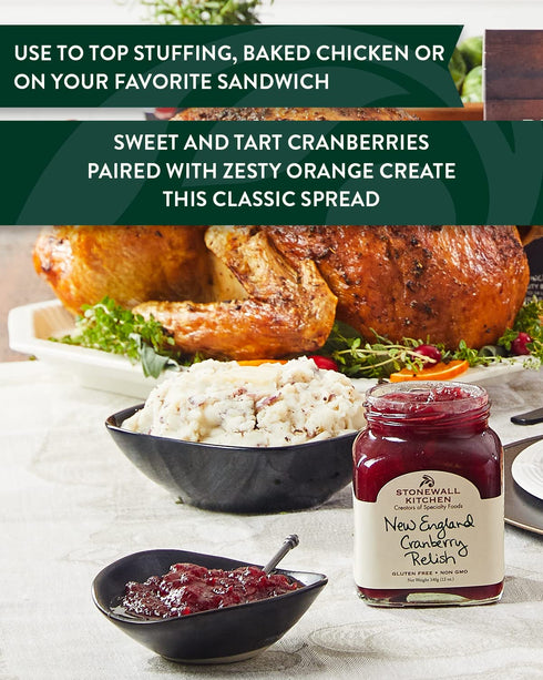 12 Stonewall Kitchen New England Cranberry Relish, Ounce
