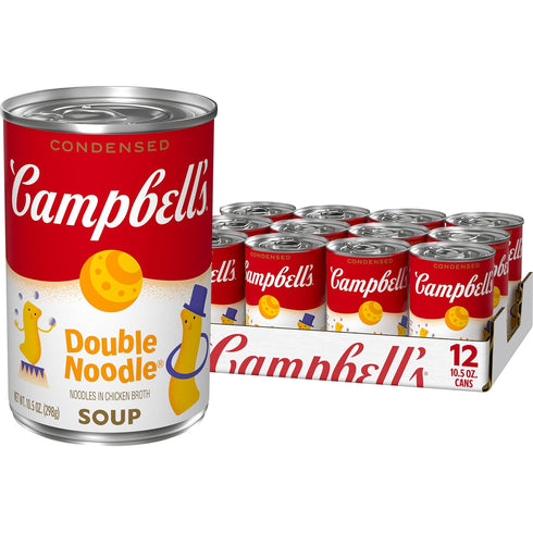 Campbells Condensed Kids Double Noodle Soup, 10.5 oz Can (12 Pack)