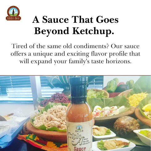 Edith's Best Triple A All Purpose Sauce - Bold Flavor Enhancer, Gluten-Free, Vegan, Ideal for All Foods