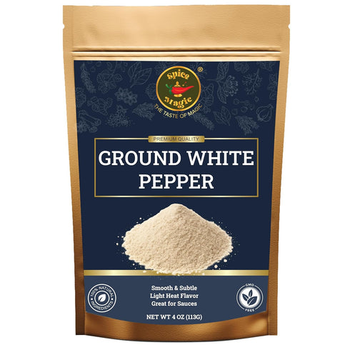 Spice Magic Ground White Pepper 4 oz | Gentle, Mild Heat and