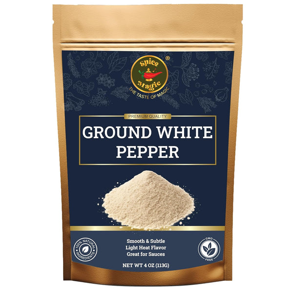 Spice Magic Ground White Pepper 4 oz | Gentle, Mild Heat and