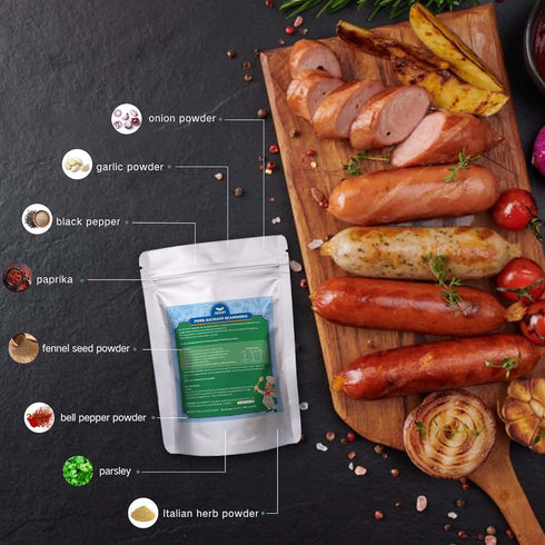 game.3.5oz/100g FAIRSKY Pork Sausage Seasoning Pre-Mix Blend for Home Sausage Making, Ideal Curing Sausage Seasoning