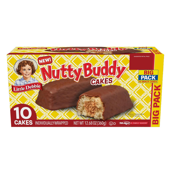 Little Debbie Nutty Buddy Cake Big Pack, 12.68 Oz Box