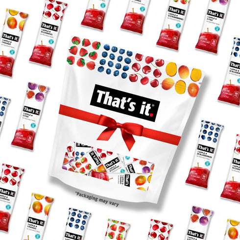 Pack (20 Pack) 100% Thats it. Fruit Bars Variety | Natural Fruit Snacks, Gluten-Free, Vegan & Low Carb | Healthy Snack