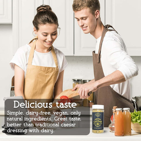 Dairy Free Creamy Caesar Dressing Mix by Farrell Specialty Foods – Vegan, 4.6 oz jar (130 g)