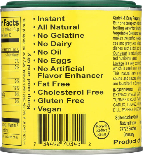 Seitenbacher 5 oz. Vegetable Broth and Seasoning - can