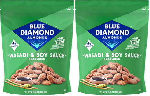 Blue Diamond Almonds,Bold Wasabi & Soy Sauce Flavored Snack Nuts,Bulk Bag,Pantry Staple,GMO-Free,Great